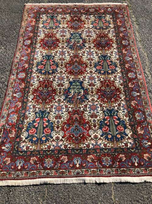 ANOTHER BEAUTY - PURE WOOL HAND KNOTTED BAKHTIARI GARDEN PATTERN PERSIAN CARPET 2510 X 1620mm