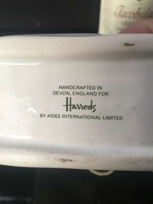 Beautiful Vintage Porcelain Carrier Hand Crafted in Devon for Harrods by Aidee International Limited