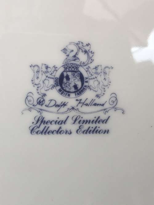 Beautiful Vintage Delft Holland Special Limited  Collection Edition Windmill. 27 cm Display Plate.
