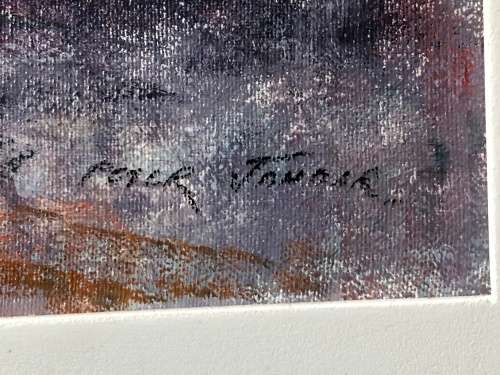 WOW !!! PETER JANDER - RENOWNED SOUTH AFRICAN ARTIST ORIGINAL FRAMED OIL ON CANVAS - SIGNED