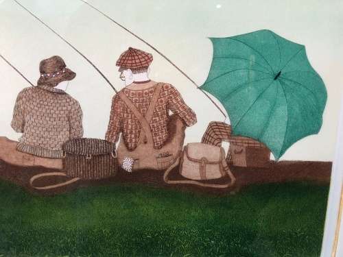 WOW !!! GILLIAN LAWSON FAMOUS BRITISH ARTIST - FRAMED ORIGINAL ETCHING NUMBERED AND SIGNED