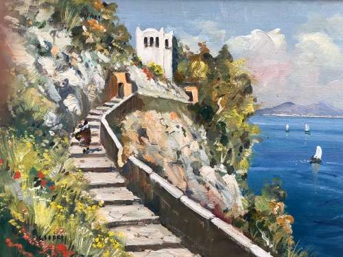 WOW !!! STUNNING FRAMED OIL ON BOARD LANDSCAPE SIGNED CLIFF