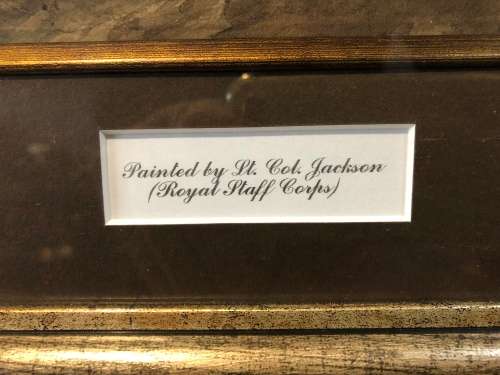 WOW !!! INVESTMENT ART - RARE ORIGINAL ANTIQUE WATERCOLOR BY LT.COL BASIL JACKSON (1795 - 1889)