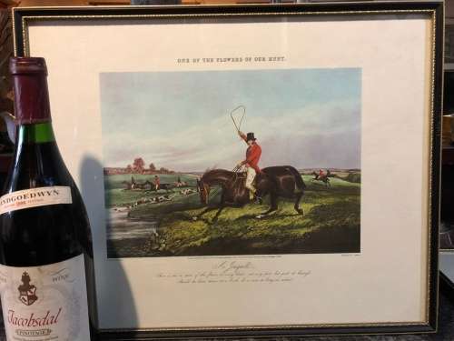 WOW !!! STUNNING FRAMED HUNTING PRINT OF A JOHN HARRIS (1767-1832) COLOUR STEEL ENGRAVING