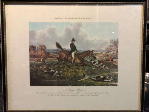 WOW !!! STUNNING FRAMED HUNTING PRINT OF A JOHN HARRIS (1767-1832) COLOUR STEEL ENGRAVING