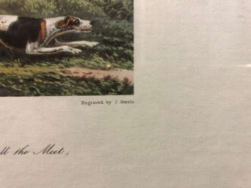 WOW !!! STUNNING FRAMED HUNTING PRINT OF A JOHN HARRIS (1767-1832) COLOUR STEEL ENGRAVING