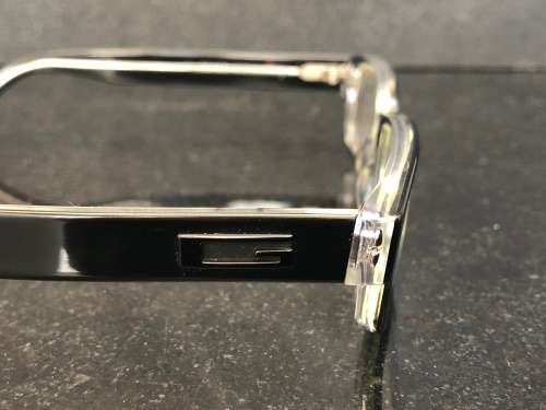 Genuine Gucci 135 GG1180 MH9 Black and Clear Glasses With a Vintage Leather Gucci Glasses Case