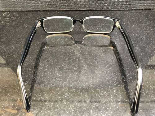 Genuine Gucci 135 GG1180 MH9 Black and Clear Glasses With a Vintage Leather Gucci Glasses Case
