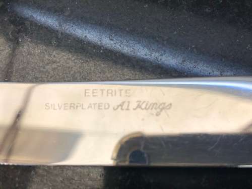 WOW !!! EETRITE SILVER PLATED KINGS PATTERN BOXED 6 PLACE CUTLERY CANTEEN - 59 PIECES