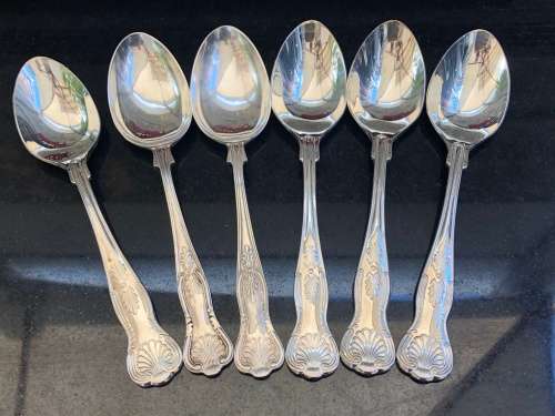WOW !!! EETRITE SILVER PLATED KINGS PATTERN BOXED 6 PLACE CUTLERY CANTEEN - 59 PIECES