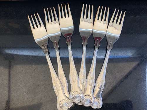 WOW !!! EETRITE SILVER PLATED KINGS PATTERN BOXED 6 PLACE CUTLERY CANTEEN - 59 PIECES