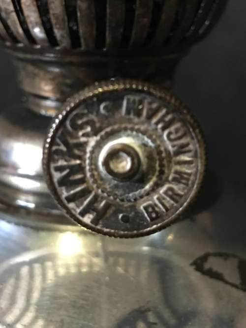WOW !!! STUNNING ANTIQUE SILVER PLATED OIL LAMP BY JAMES DIXON & SONS circa 1920's  WORKING 100%
