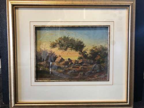 WOW !!! FRIEDRICH CHRISTIAN HECKMANN ORIGINAL  OIL. 19th CENTURY IN A STUNNING FRAME
