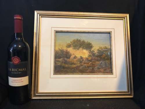 WOW !!! FRIEDRICH CHRISTIAN HECKMANN ORIGINAL  OIL. 19th CENTURY IN A STUNNING FRAME