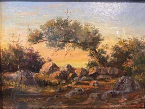 WOW !!! FRIEDRICH CHRISTIAN HECKMANN ORIGINAL  OIL. 19th CENTURY IN A STUNNING FRAME