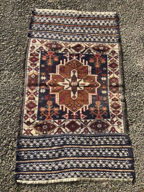 WOW !!! STUNNING ANTIQUE AFGHAN WOOL TAIMANI KILIM / PERSIAN CARPET 1400 X 820mm