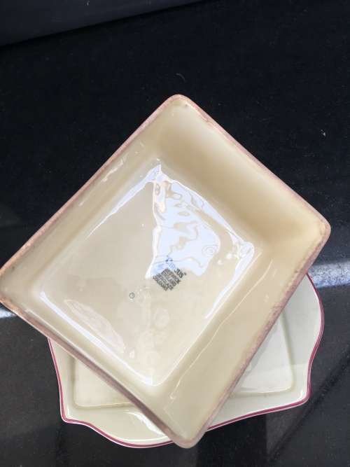 Beautiful c1940s Circus by Beswick England Porcelain Cheese/Butter Dish.