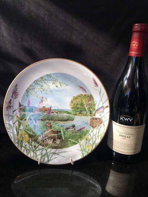 WOW!! c1979. Plate Hand Painted by Peter Barret "July Beside The River" made by Royal Worcester