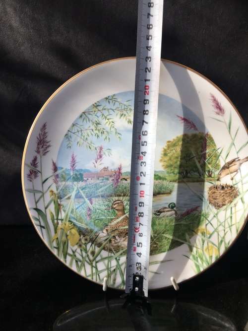 WOW!! c1979. Plate Hand Painted by Peter Barret "July Beside The River" made by Royal Worcester