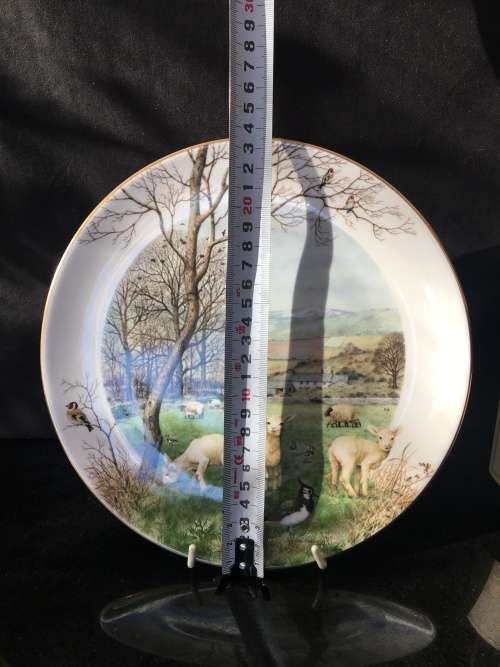 WOW!! c1979. Plate Hand Painted by Peter Barret "July Beside The River" made by Royal Worcester