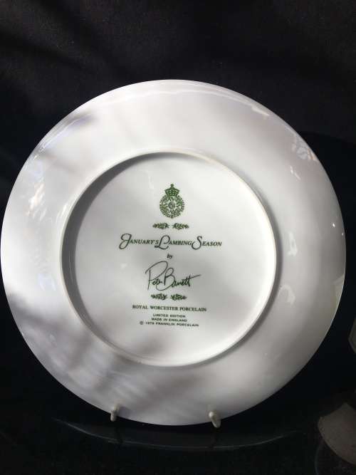 WOW!! c1979. Plate Hand Painted by Peter Barret "July Beside The River" made by Royal Worcester