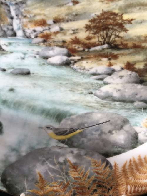WOW!! c1979. Plate Hand Painted by Peter Barret "July Beside The River" made by Royal Worcester