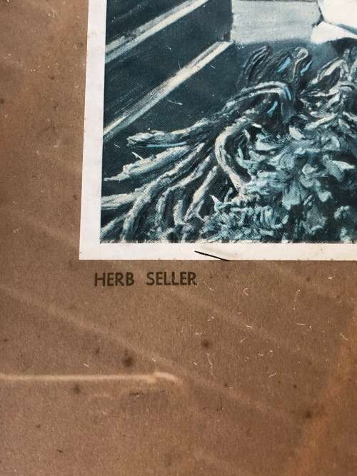 INVESTMENT ART !!! RARE TRETCHIKOFF LITHOGRAPH "HERB SELLER" SIGNED IN PENCIL BY THE ARTIST
