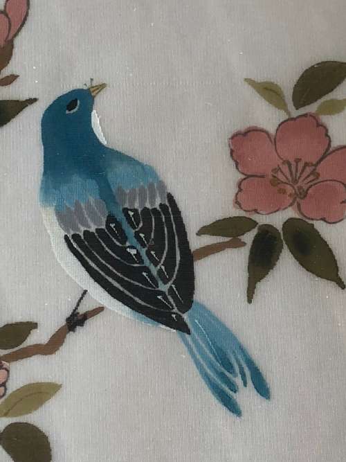 WOW !!! STUNNING CHINESE PAINTING ON SILK FRAMED WITH CALLIGRAPHY