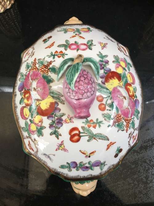 Collectible  " Ya Wan Zhen Cang "  Guangzhou (Canton) enamels-fencai 3 Piece Dish Large