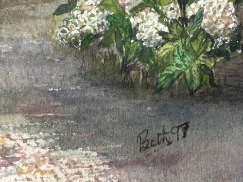 WOW !!! WHAT A BEAUTY - FRAMED WATERCOLOR - "THE OLD SHED" BY TALENTED ARTIST BETH CHAPLIN