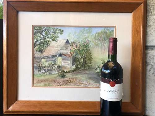 WOW !!! WHAT A BEAUTY - FRAMED WATERCOLOR - "THE OLD SHED" BY TALENTED ARTIST BETH CHAPLIN