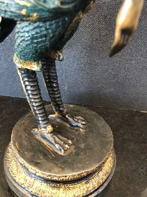 WOW !!! FANTASTIC LARGE ANTIQUE HINDU KINNARI GODDESS SOLID CAST BRONZE STATUE