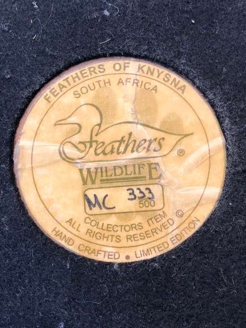 WOW !! RARE COLLECTABLE FEATHERS OF KNYSNA - LIMITED EDITION CHEETAHS FIGURINE