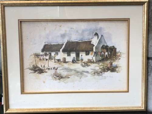WOW !! SA ARTIST NOREEN McLEOD SIGNED AND NUMBERED LITHOGRAPH - FRAMED