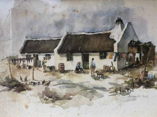 WOW !! SA ARTIST NOREEN McLEOD SIGNED AND NUMBERED LITHOGRAPH - FRAMED