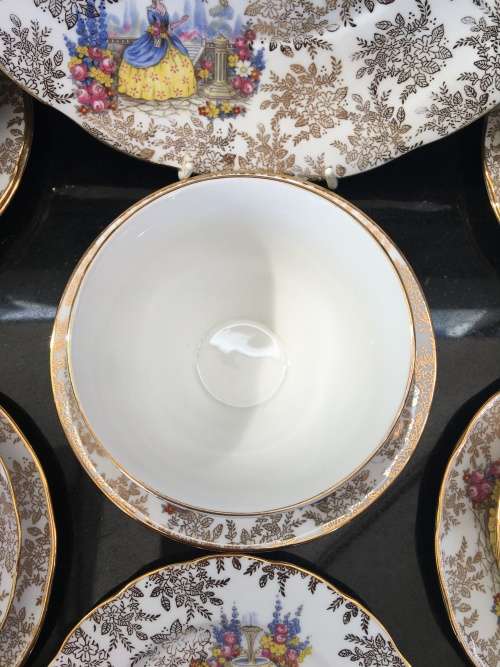 Ultra RARE Lot c1950s Queen Anne Bone China England by Ridgway Potteries PATT No 8158 24 Pieces