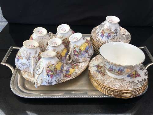 Ultra RARE Lot c1950s Queen Anne Bone China England by Ridgway Potteries PATT No 8158 24 Pieces