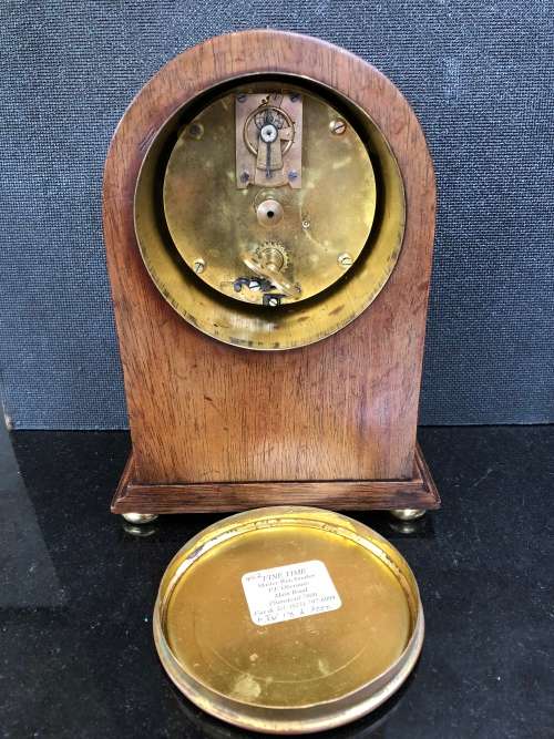 WOW !!! STUNNING MAPPIN & WEBB MAHOGANY CASED INLAID MANTLE / TABLE CLOCK - WORKING 100 %