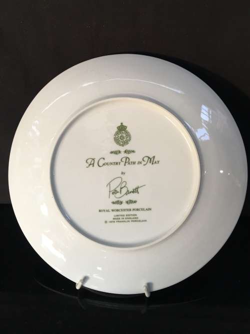 WOW!! c1979. Plate Hand Painted by Peter Barret "A Country Path In May" made by Royal Worcester