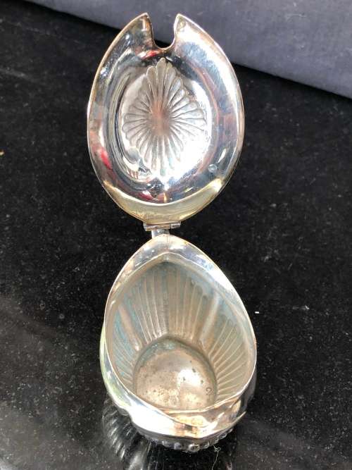 WOW !!! GORGEOUS EPNS ART DECO STYLE SILVERPLATE SALT CELLAR - MARKED EPNS