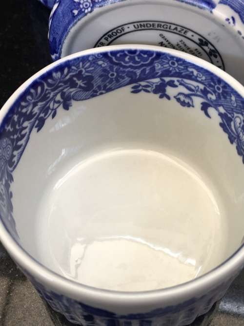 Lot Absolutely Beautiful Spode Blue Italian Ramekins Printed from Hand Engraved Copper Plates.