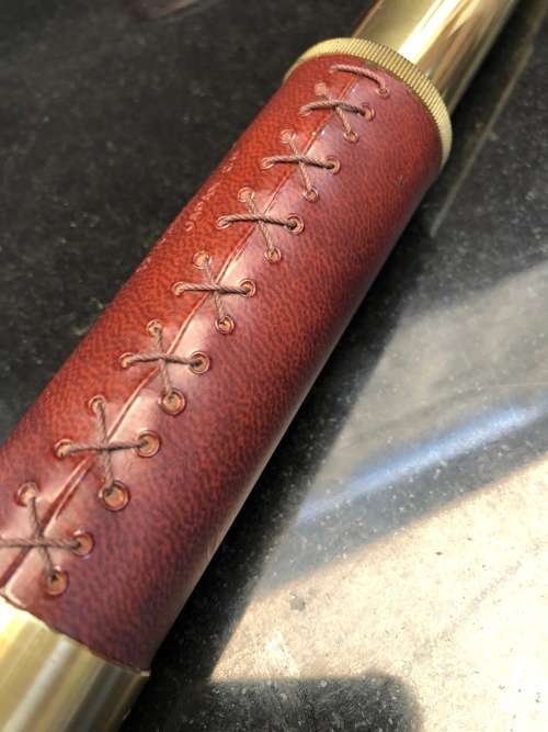 Vintage Copitar Brass and Leather Spyglass, Telescope, Monocular, 25 x 30mm In the original case