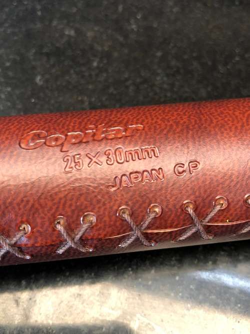 Vintage Copitar Brass and Leather Spyglass, Telescope, Monocular, 25 x 30mm In the original case