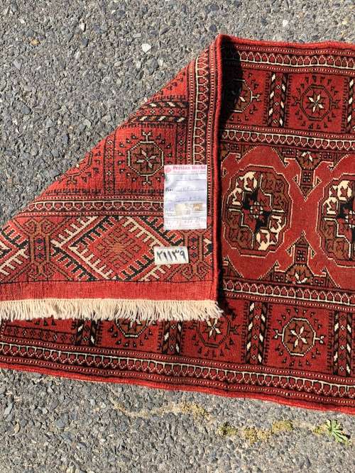 WOW !!! FANTASTIC PURE WOOL HAND KNOTTED TURKOMAN PERSIAN RUNNER 2000 X 570mm