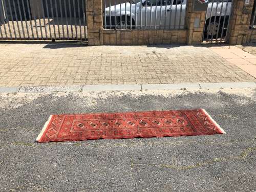 WOW !!! FANTASTIC PURE WOOL HAND KNOTTED TURKOMAN PERSIAN RUNNER 2000 X 570mm
