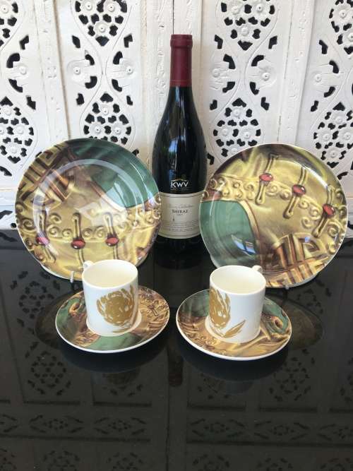 Stunning Rare Collectible Vladimir Tretchikoff porcelain demitasse Trio, Lady from Orient.