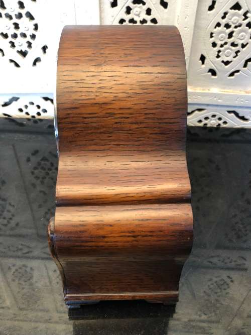 WOW !!! SIMPLY STUNNING MAHOGANY CASED IMPERIAL MANTLE CLOCK WORKING 100% MADE IN CROYDON ENGLAND