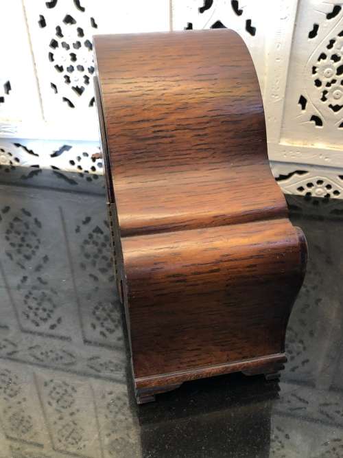 WOW !!! SIMPLY STUNNING MAHOGANY CASED IMPERIAL MANTLE CLOCK WORKING 100% MADE IN CROYDON ENGLAND