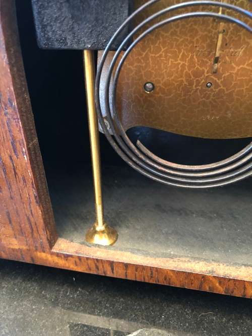 WOW !!! SIMPLY STUNNING MAHOGANY CASED IMPERIAL MANTLE CLOCK WORKING 100% MADE IN CROYDON ENGLAND
