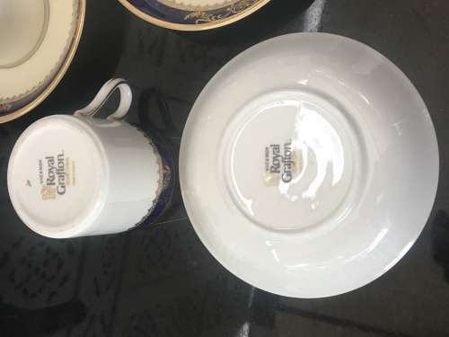 Lot Beautiful Vintage Viceroy Cobalt by Royal Grafton Demitasse Cups and Saucers
